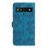 Google Pixel 7a Flower Embossing Pattern Leather Phone Case - Blue