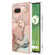 Google Pixel 7a Electroplating Marble Dual-side IMD Phone Case with Ring - Rose Gold 015