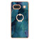 Google Pixel 7a Electroplating Marble Dual-side IMD Phone Case with Ring - Green 017