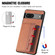 Google Pixel 7a Carbon Fiber Magnetic Card Bag Phone Case - Brown