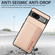 Google Pixel 7a Carbon Fiber Magnetic Card Bag Phone Case - Brown