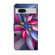Google Pixel 7a Crystal 3D Shockproof Protective Leather Phone Case - Colorful Flower