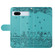 Google Pixel 7a Cat Embossing Pattern Leather Phone Case with Lanyard - Blue