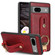 Google Pixel 7a Wristband Leather Back Phone Case - Red Google Pixel 7a Wristband Leather Back Phone Case - Red