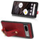Google Pixel 7a Wristband Leather Back Phone Case - Red