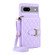 Google Pixel 7a Horizontal Card Bag Phone Case with Dual Lanyard - Purple