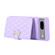 Google Pixel 7a Horizontal Card Bag Phone Case with Dual Lanyard - Purple