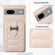 Google Pixel 7a Vertical Card Bag Ring Holder Phone Case with Dual Lanyard - Beige