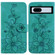 Google Pixel 7a Lily Embossed Leather Phone Case - Green