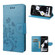 Google Pixel 7a Butterfly Flower Pattern Flip Leather Phone Case - Blue