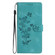 Google Pixel 7a Flower Butterfly Embossing Pattern Leather Phone Case - Sky Blue