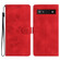 Google Pixel 7a Flower Butterfly Embossing Pattern Leather Phone Case - Red