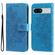 Google Pixel 7a 7-petal Flowers Embossing Leather Phone Case - Blue