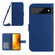Google Pixel 7a Skin Feel Sun Flower Pattern Flip Leather Phone Case with Lanyard - Dark Blue