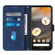 Google Pixel 7a Crossbody 3D Embossed Flip Leather Phone Case - Blue