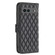 Google Pixel 7a Diamond Lattice Wallet Leather Flip Phone Case - Black