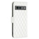 Google Pixel 7a Diamond Lattice Wallet Leather Flip Phone Case - White