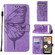 Google Pixel 7a Embossed Butterfly Flip Leather Phone Case - Purple