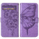 Google Pixel 7a Embossed Butterfly Flip Leather Phone Case - Purple
