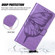 Google Pixel 7a Embossed Butterfly Flip Leather Phone Case - Purple