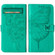 Google Pixel 7a Embossed Butterfly Flip Leather Phone Case - Green