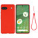 Google Pixel 7a Pure Color Liquid Silicone Shockproof Phone Case - Red