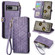 Google Pixel 7A Geometric Zipper Wallet Side Buckle Leather Phone Case - Purple