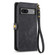 Google Pixel 7A Geometric Zipper Wallet Side Buckle Leather Phone Case - Black