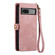 Google Pixel 7A Geometric Zipper Wallet Side Buckle Leather Phone Case - Pink