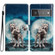 Google Pixel 6 Colored Drawing Leather Phone Case - Twin Wolves