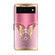 Google Pixel 6 Crystal 3D Shockproof Protective Leather Phone Case - Pink Bottom Butterfly