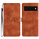 Google Pixel 6 Flower Butterfly Embossing Pattern Leather Phone Case - Brown