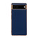 Google Pixel 6 Genuine Leather Luolai Series Nano Electroplating Phone Case - Dark Blue