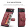 Google Pixel 6 JEEHOOD RFID Blocking Anti-Theft Wallet Phone Case - Red