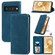 Google Pixel 6 Retro Skin Feel Business Magnetic Horizontal Flip Leather Case With Holder & Card Slots & Wallet & Photo Frame - Blue