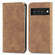 Google Pixel 6 Retro Skin Feel Business Magnetic Horizontal Flip Leather Case With Holder & Card Slots & Wallet & Photo Frame - Brwon