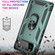Google Pixel 6 Shockproof TPU + PC Protective Case with 360 Degree Rotating Holder - Dark Green