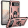 Google Pixel 6 Shockproof TPU + PC Protective Case with 360 Degree Rotating Holder - Rose Gold