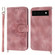 Google Pixel 6 Skin-feel Flowers Embossed Wallet Leather Phone Case - Pink
