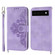 Google Pixel 6 Skin-feel Flowers Embossed Wallet Leather Phone Case - Purple