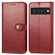 Google Pixel 6 Solid Color Leather Buckle Phone Case - Red