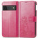 Google Pixel 6 Pro Four-leaf Clasp Embossed Buckle Mobile Phone Protection Leather Case with Lanyard & Card Slot & Wallet & Bracket Function - Magenta
