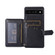 Google Pixel 6 Pro Horizontal Card Bag Phone Case with Dual Lanyard - Black