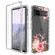 Google Pixel 6 Pro PC+TPU Transparent Painted Phone Case - Pink Rose