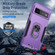Google Pixel 6 Pro Pioneer Armor Heavy Duty PC + TPU Holder Phone Case - Purple + Black