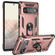 Google Pixel 6 Pro Shockproof TPU + PC Protective Case with 360 Degree Rotating Holder - Rose Gold