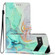 Google Pixel 6a Colored Drawing Leather Phone Case - Green Marble