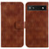 Google Pixel 6a Double 8-shaped Embossed Leather Phone Case - Brown