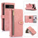Google Pixel 6a Dream 9-Card Wallet Zipper Bag Leather Phone Case - Pink
