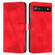 Google Pixel 6a Dream Triangle Leather Phone Case with Lanyard - Red